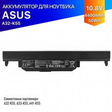 Аккумулятор Asus K55 (A32-K55) 10,8V 50Wh черная - Premium