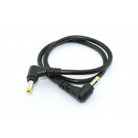 Кабель DC 5.5x2.5 18 AWG папа-папа 0,5 м с угловым штекером