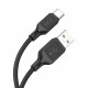 Кабель USB - Type-C HOCO X90 Cool, 1.0м, 3.0A, цвет: чёрный