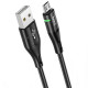 Кабель MicroUSB HOCO U93 Shadow charging data cable for Micro black