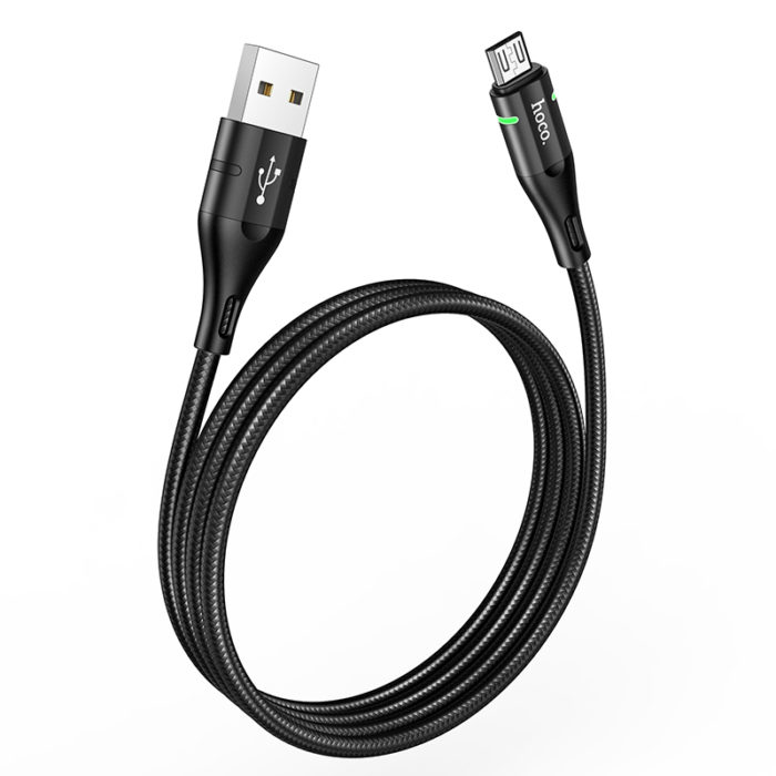 Кабель MicroUSB HOCO U93 Shadow charging data cable for Micro black