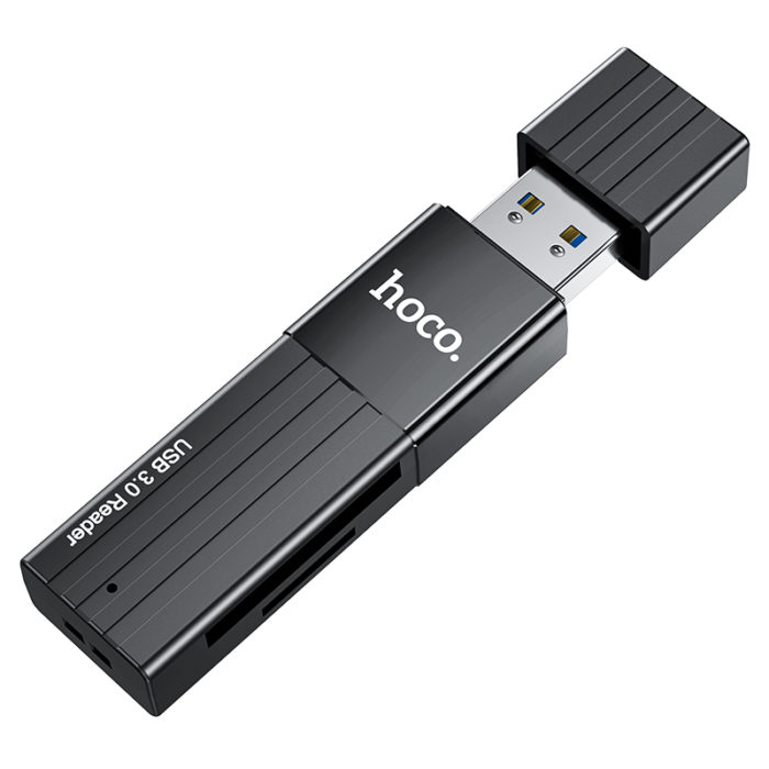 USB HUB Hoco HB20 Mindful 2-in-1card reader(USB3.0) black
