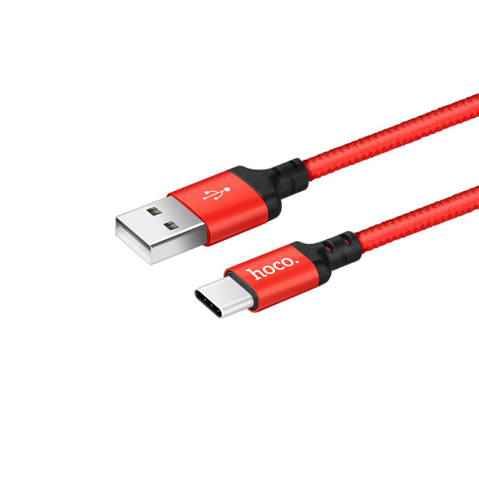 Кабель Type-C HOCO X14 Times speed type-C 1m red-black