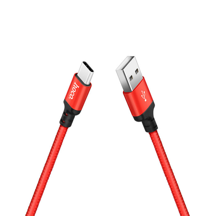 Кабель Type-C HOCO X14 Times speed type-C 1m red-black