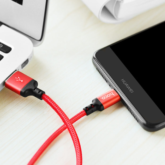Кабель Type-C HOCO X14 Times speed type-C 1m red-black