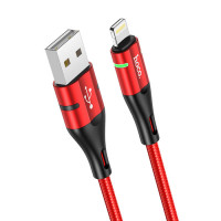 Кабель HOCO U93 Shadow charging data cable for iP red