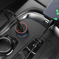Автомобильная зарядка HOCO Z46A Blue whale PD20W+QC3.0 car charger sapphire blue