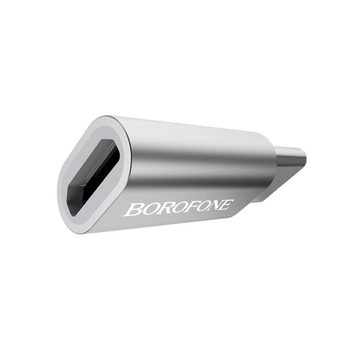 Переходник BOROFONE BV4 MicroUSB to Type-C Adapter Silver