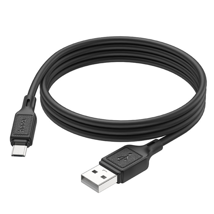 Кабель MicroUSB HOCO X90 Cool silicone charging data cable for Micro black