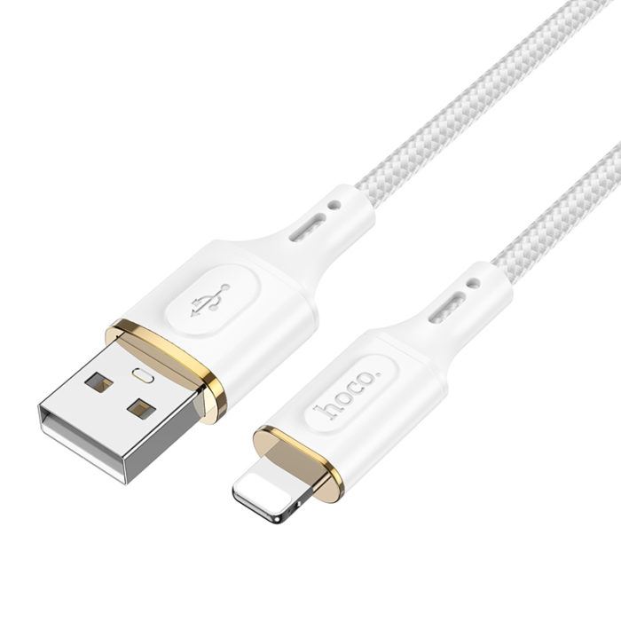 Кабель HOCO X95 Goldentop charging data cable iP white