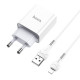 СЗУ HOCO C81A Asombroso single port charger set 2.1A (iP)(EU) white