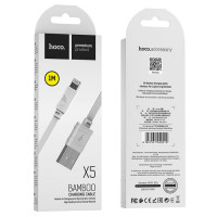Кабель HOCO X5 Bamboo iP charging Cable white