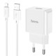 СЗУ HOCO C106A Leisure single port charger set 2.1A(iP)(EU) white
