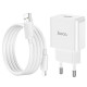 СЗУ HOCO C106A Leisure single port charger set 2.1A(iP)(EU) white