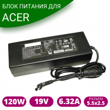 Блок питания для ноутбука Acer 19V 6.32A 120W 5.5*2.5 Premium