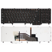 Клавиатура для Dell Latitude E6520, E6530, E6540 черная с подсветкой