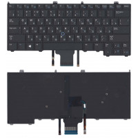 Клавиатура для ноутбука Dell Latitude E7240 черная с подсветкой и pointstick