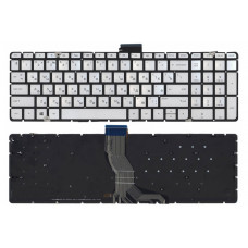 Клавиатура для HP Pavilion 15-CC000 серии серебристая с подсветкой
