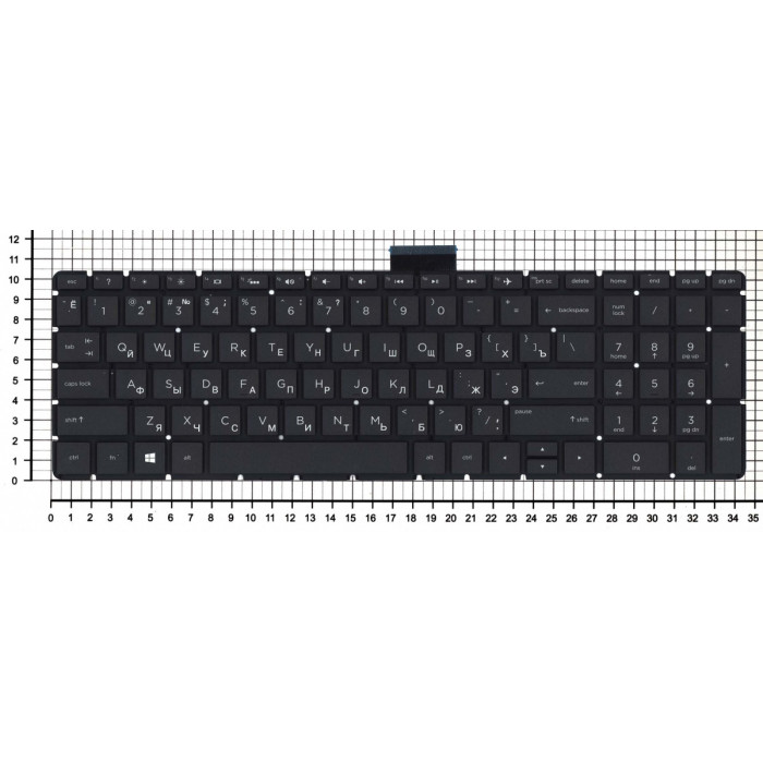 Клавиатура для HP 15-BS570UR черная с подсветкой