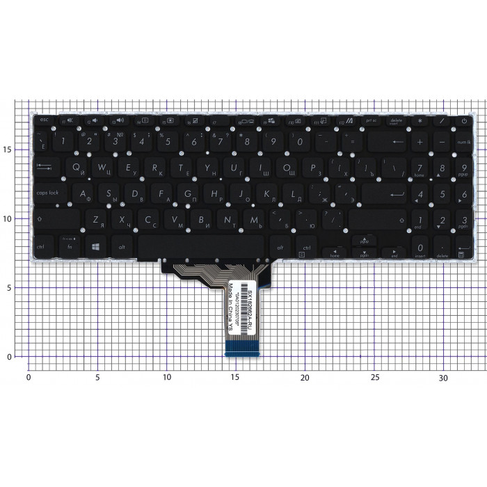 Клавиатура для Asus X515 / M515 черная