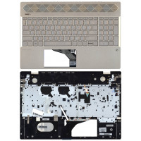 Клавиатура для HP 15-CS 15-CW топкейс Золото