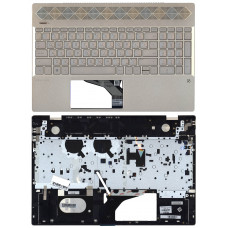 Клавиатура для HP 15-CS 15-CW топкейс Золото