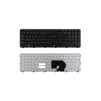 Клавиатура для HP Pavilion DV7-6000, DV7-6100 Series. Плоский Enter. Черная, с черной рамкой. PN: 2B-03916W600.
