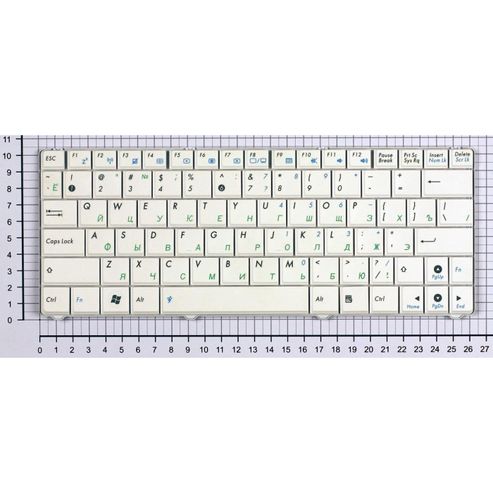 Клавиатура для Asus Eee PC 1101 1101HA N10 N10E N10J белая