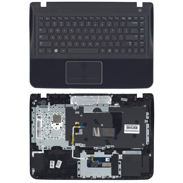 Клавиатура для Samsung SF411 SF410 черная топ-панель синяя