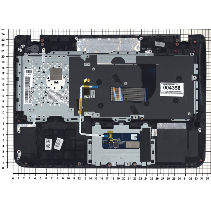Клавиатура для Samsung SF411 SF410 черная топ-панель синяя