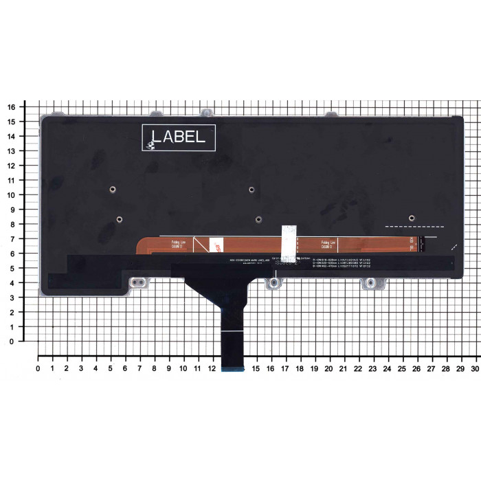 Клавиатура для Dell Alienware 13 R3 15 R4 черная с подсветкой