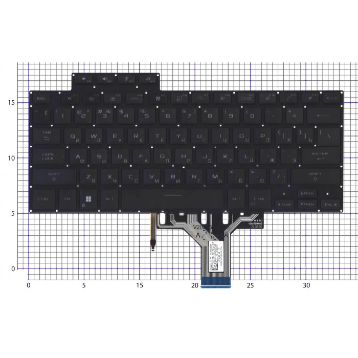 Клавиатура для ноутбука Asus Rog Flow x13 GV301QE черная с подсветкой