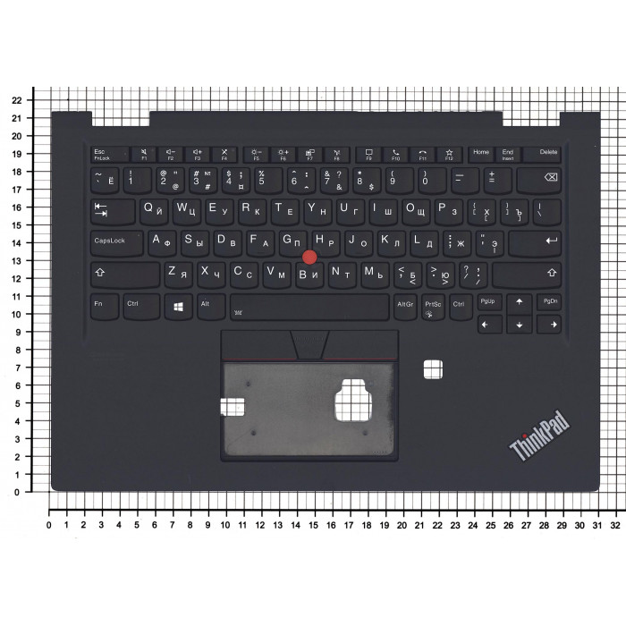 Черный топкейс для Lenovo ThinkPad X13 Yoga Gen 1