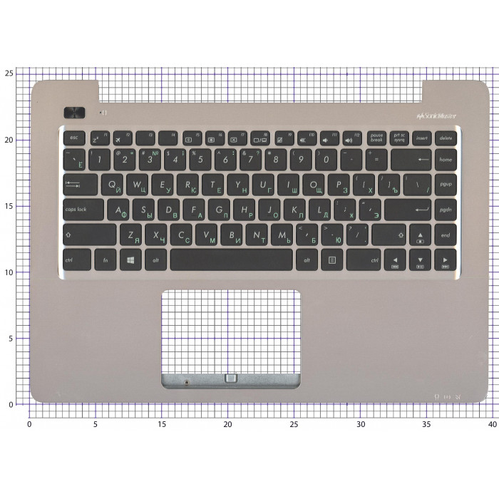 Клавиатура для ноутбука Asus X456 топкейс бронза