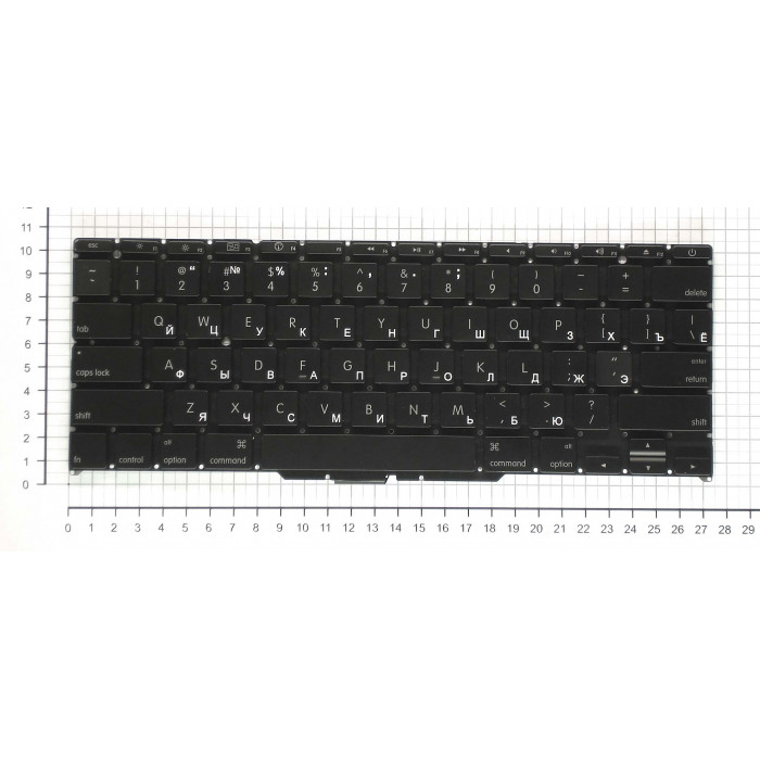 Клавиатура для Apple MacBook A1370 2010+ черная плоский ENTER без подсветки