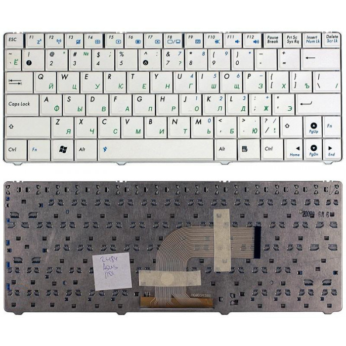 Клавиатура для Asus Eee PC 1101 1101HA N10 N10E N10J белая