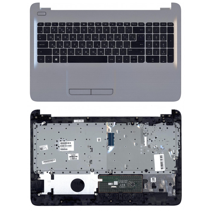 Клавиатура для HP Pavilion 250 G4 G5, 255 G4, 15-af серебристая топ-панель