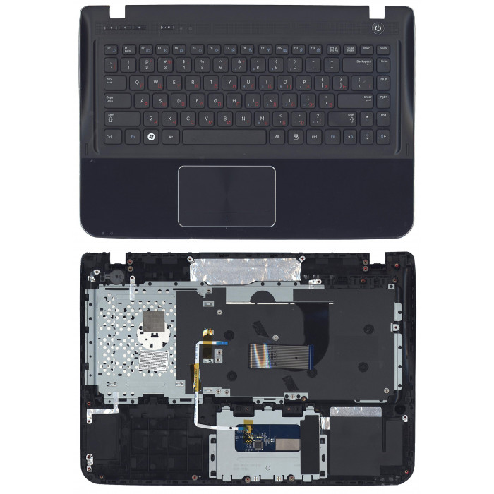Клавиатура для Samsung SF411 SF410 черная топ-панель синяя