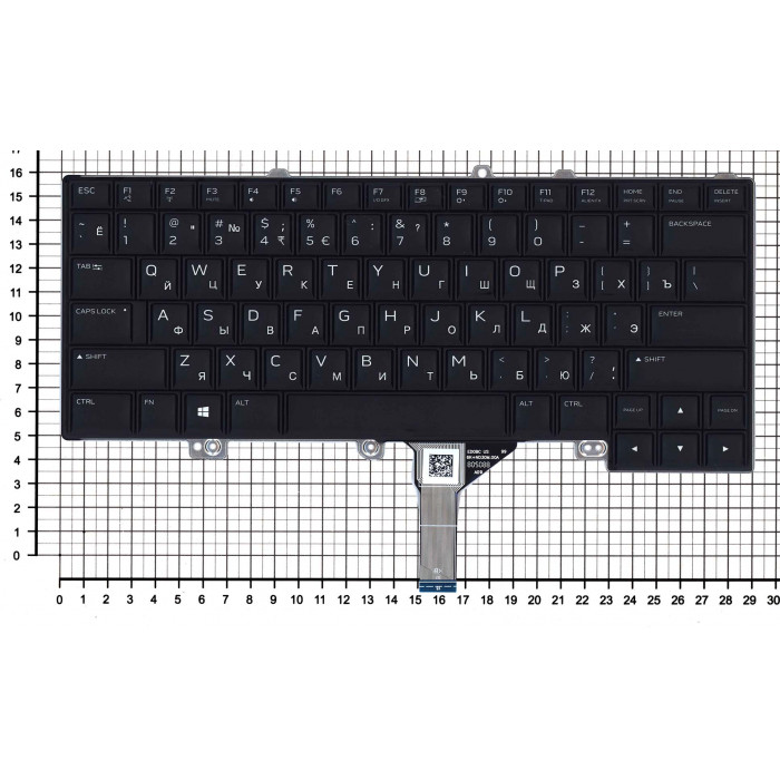 Клавиатура для Dell Alienware 13 R3 15 R4 черная с подсветкой