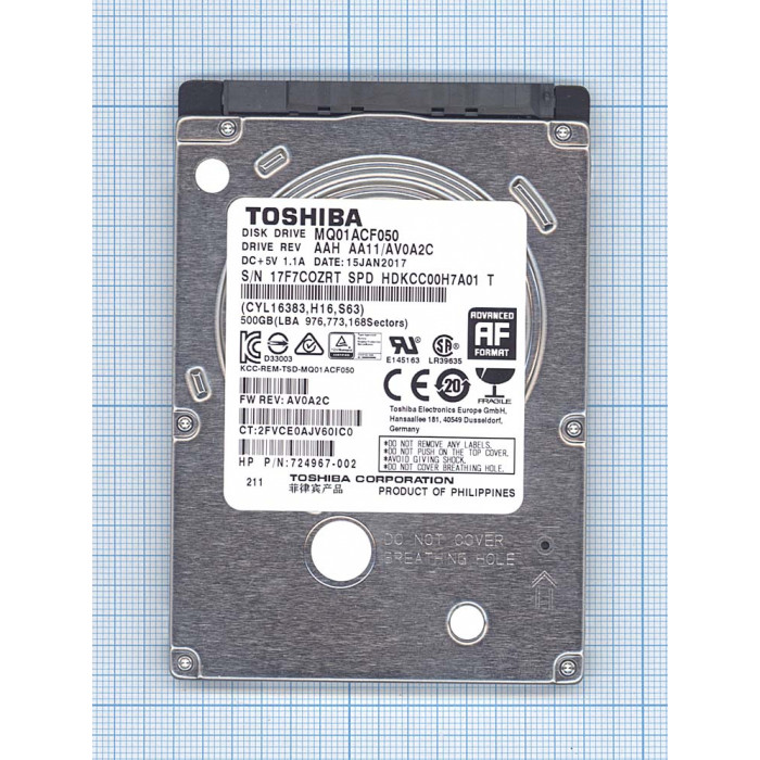 Жесткий диск Toshiba 2.5" MQ01ACF050 500GB