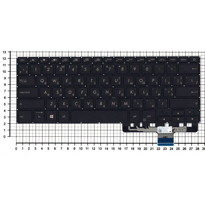 Клавиатура для Asus ZenBook Pro UX450F черная с подсветкой