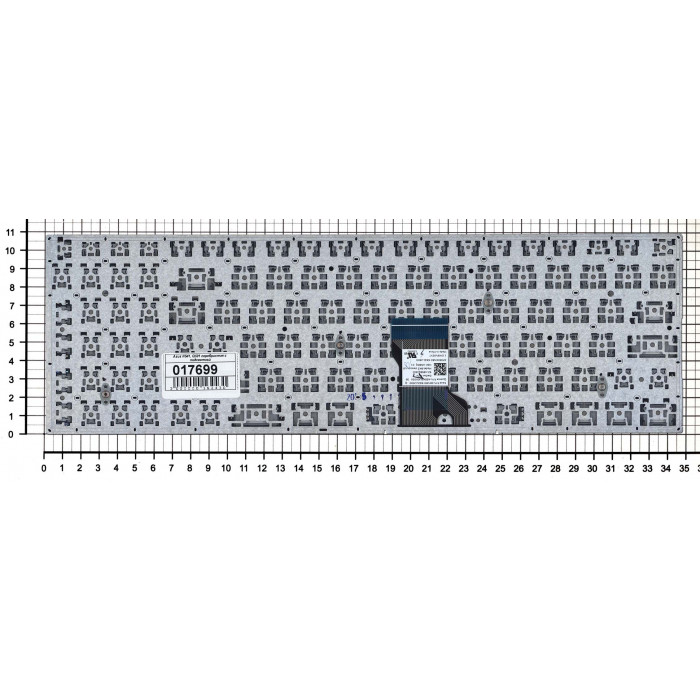Клавиатура для Asus N541, Q501 серебристая с подсветкой