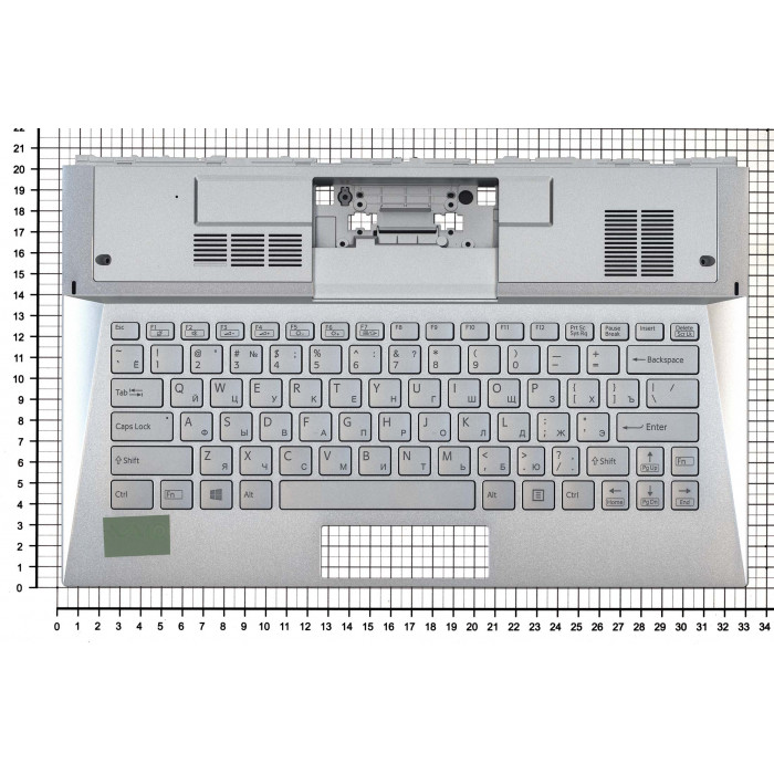 Клавиатура для Sony Vaio SVD13 серебристая с подсветкой топ-панель