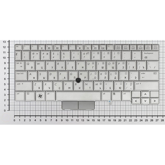 Клавиатура для HP EliteBook 2740P серебристая