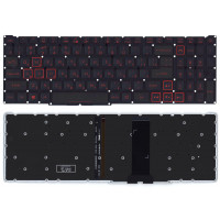 Клавиатура для Acer Nitro 5 AN517-51 черная с красной подсветкой