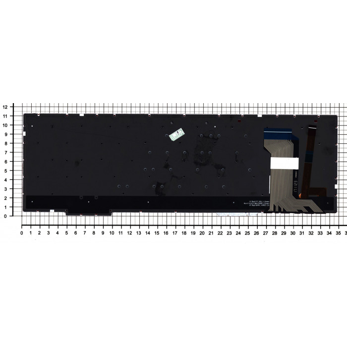 Клавиатура для Asus GL753 черная с белой подсветкой