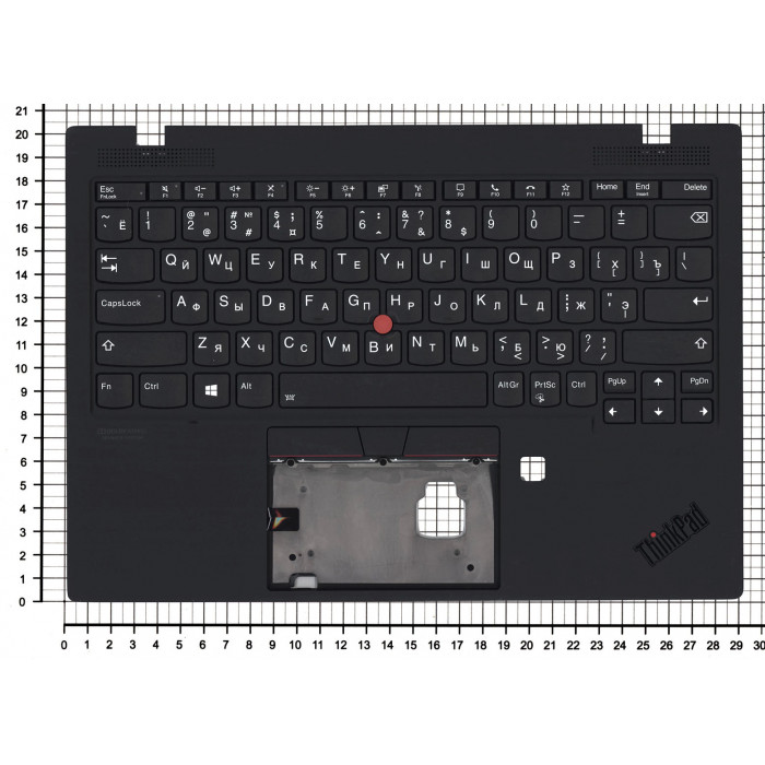 Черный топкейс для Lenovo X1 Nano Gen 1