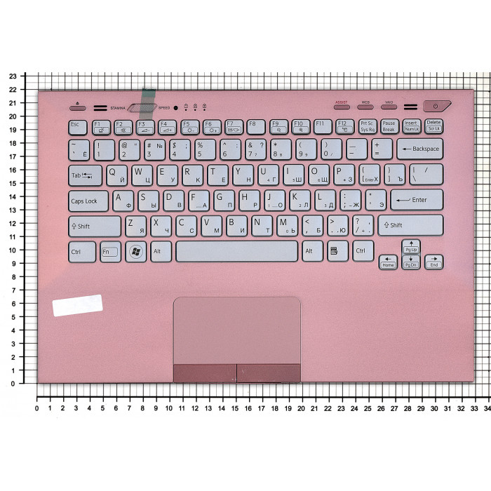 Клавиатура для Sony Vaio VPC-SB VPC-SD розовая топ-панель
