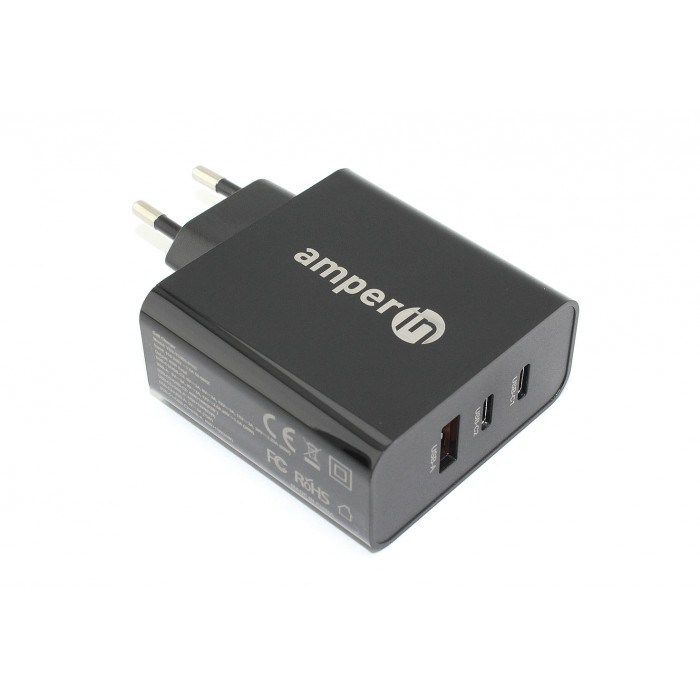 Блок питания (сетевой адаптер) Amperin GaN charger (YDS-TC065-012C) 65W, black