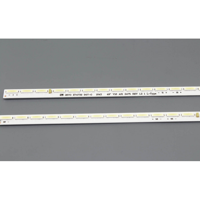 Светодиодная подсветка TV 49" V16 AS1 2475 (комплект 2шт)